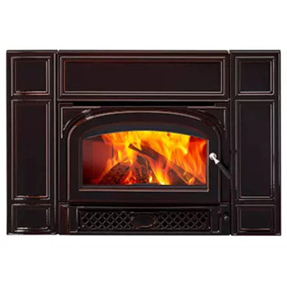 Vermont Castings Gifford 27-Inch Cast Iron Wood Fireplace Insert in Classic Black