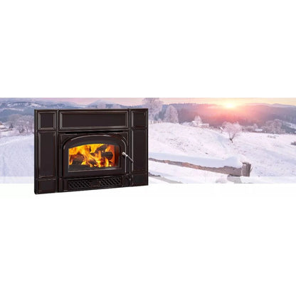Vermont Castings Gifford 27-Inch Cast Iron Wood Fireplace Insert in Majolica Brown - View 3