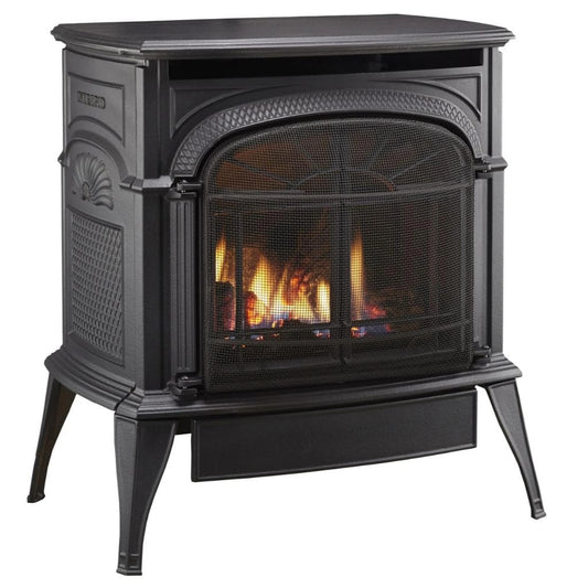 Vermont Castings Intrepid 21-Inch Cast Iron Direct Vent Gas Stove in Classic Black - Natural Gas, IntelliFire Touch Ignition - View 2