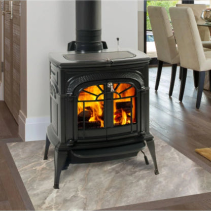 Vermont Castings Intrepid FlexBurn 22-Inch Cast Iron Wood Stove in Classic Black with Transition Doors - View 5