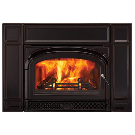 Vermont Castings Montpelier II 32-Inch Cast Iron Wood Fireplace Insert in Classic Black