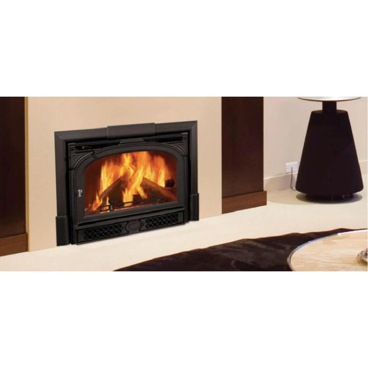 Vermont Castings Montpelier II 32-Inch Cast Iron Wood Fireplace Insert in Classic Black - View 10