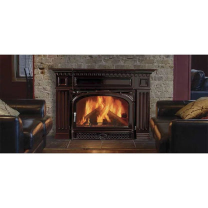 Vermont Castings Montpelier II 32-Inch Cast Iron Wood Fireplace Insert in Majolica Brown - View 6