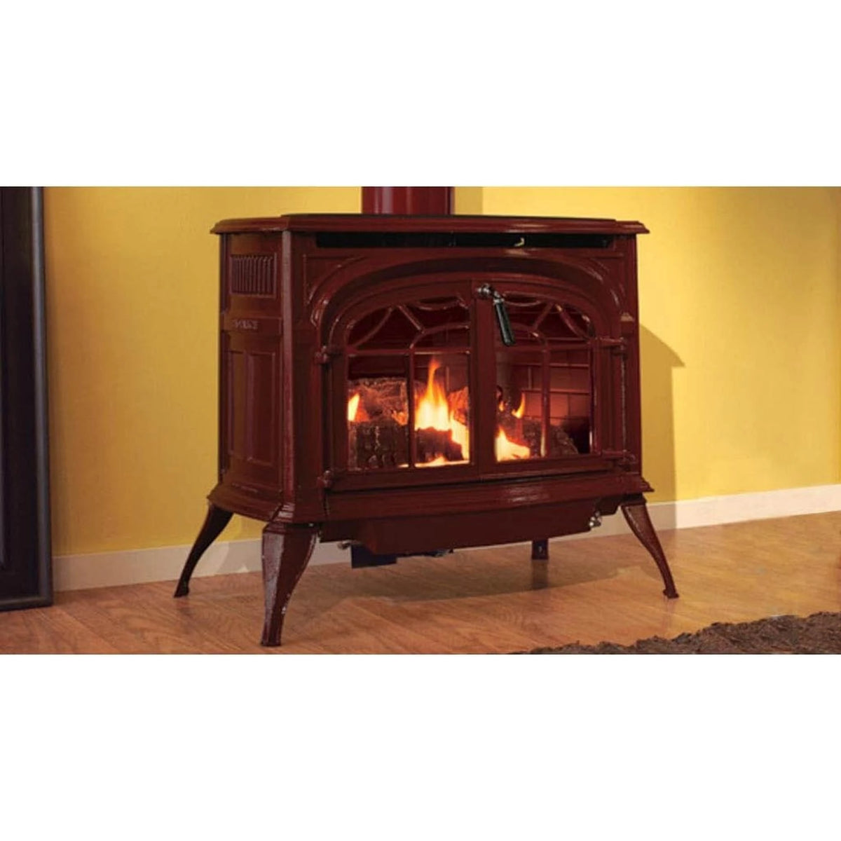Vermont Castings Radiance 31-Inch Cast Iron Direct Vent Gas Stove in Classic Black - Natural Gas, Standing Pilot - View 6