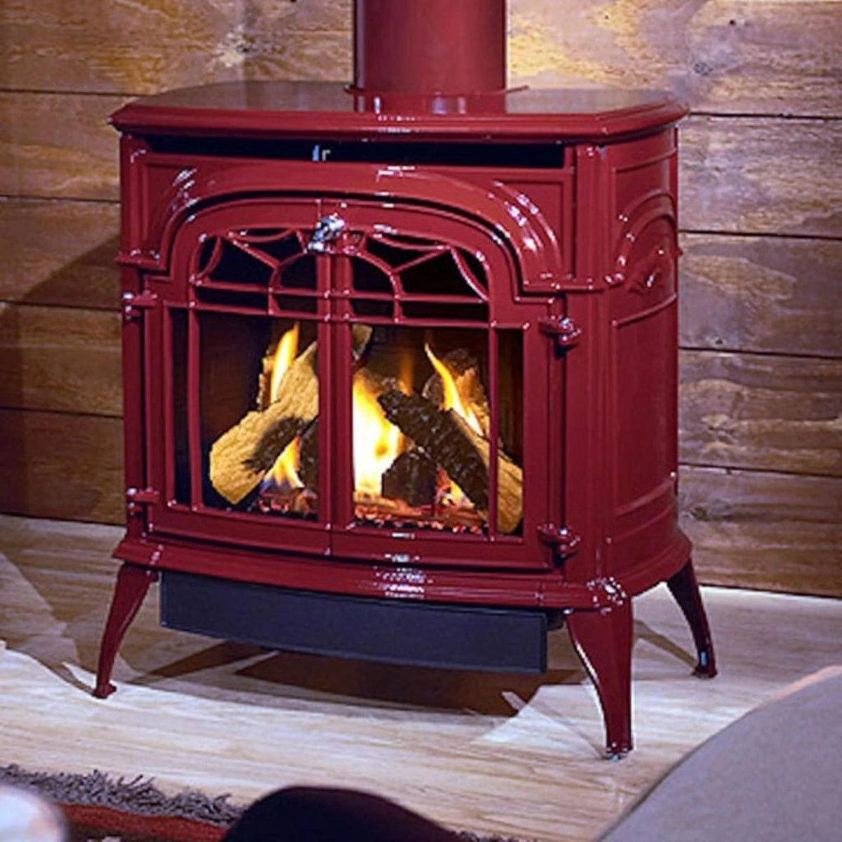 Vermont Castings Radiance 31-Inch Cast Iron Direct Vent Gas Stove in Classic Black - Natural Gas, Standing Pilot - View 7