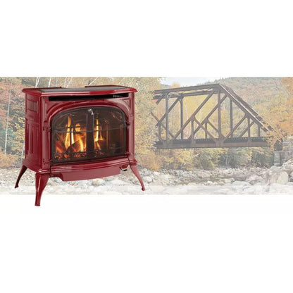 Vermont Castings Radiance 31-Inch Cast Iron Direct Vent Gas Stove in Classic Black - Propane (LP), IntelliFire Touch Ignition - View 11