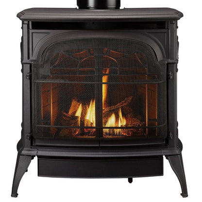 Vermont Castings Stardance 25-Inch Cast Iron Direct Vent Gas Stove in Bordeaux Enamel - Propane (LP), IntelliFire Touch Ignition - View 2