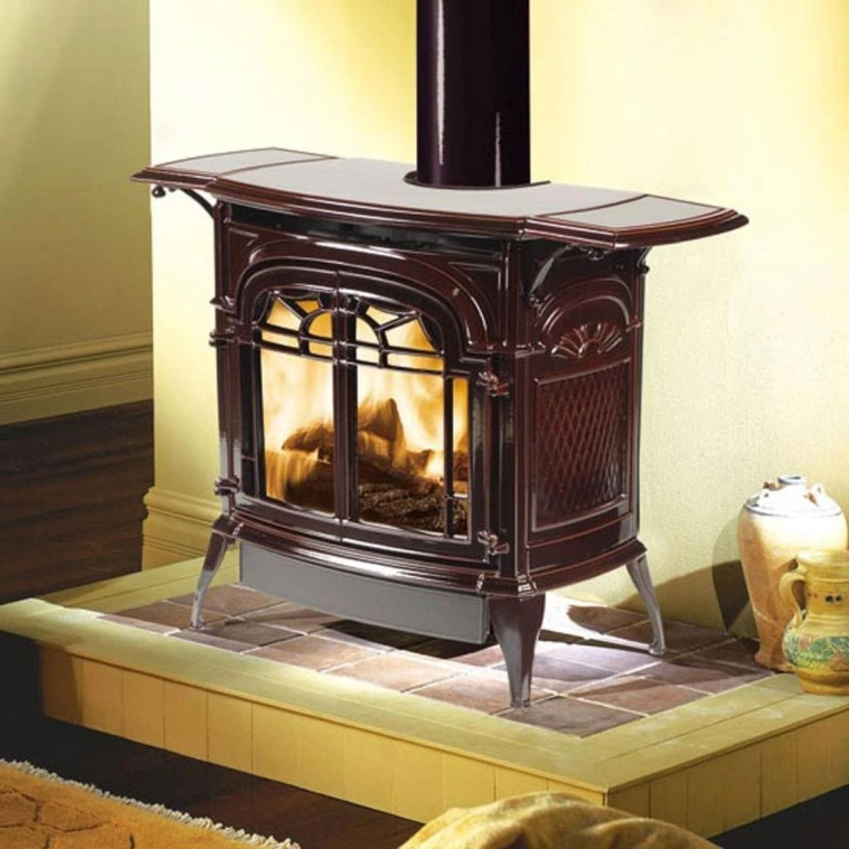 Vermont Castings Stardance 25-Inch Cast Iron Direct Vent Gas Stove in Classic Black - Propane (LP), Standing Pilot - View 5