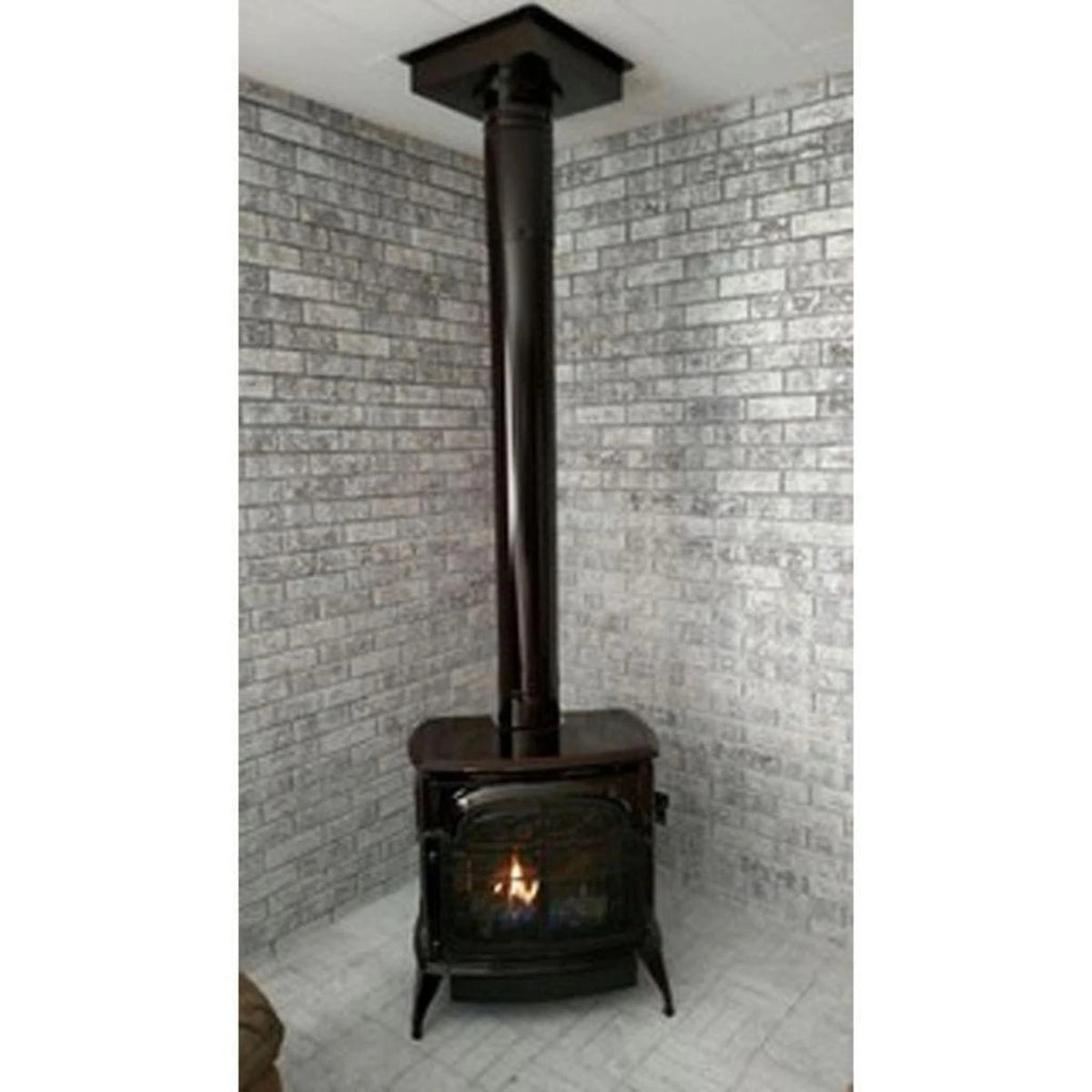 Vermont Castings Stardance 25-Inch Cast Iron Direct Vent Gas Stove in Majolica Brown - Natural Gas, Standing Pilot - View 7